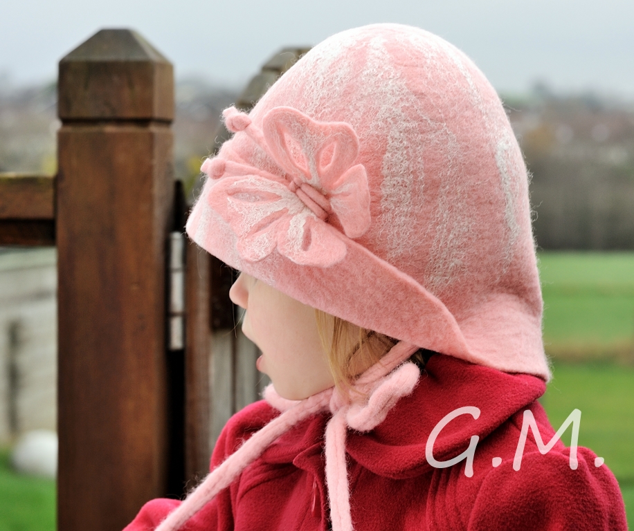 Hat .girls Hat . Nuno Felted Children's Hat on Luulla