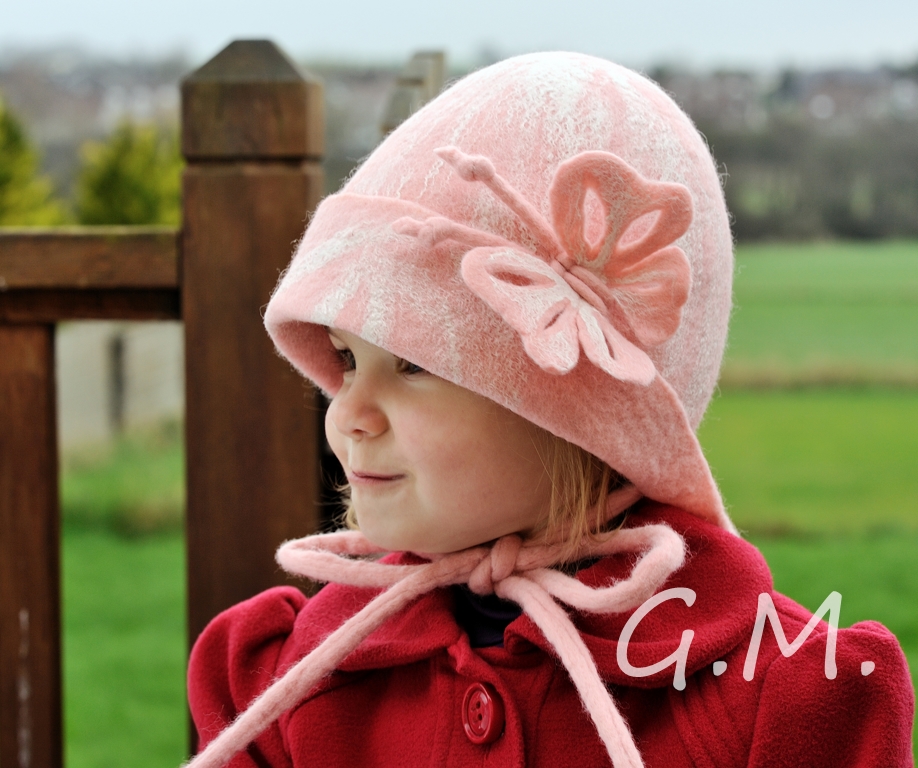 Hat .girls Hat . Nuno Felted Children's Hat on Luulla